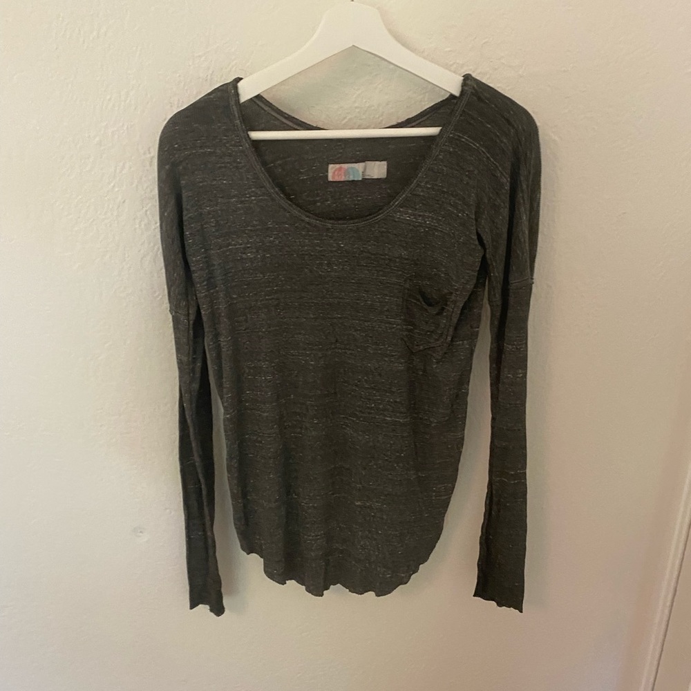 Free people beach grey top